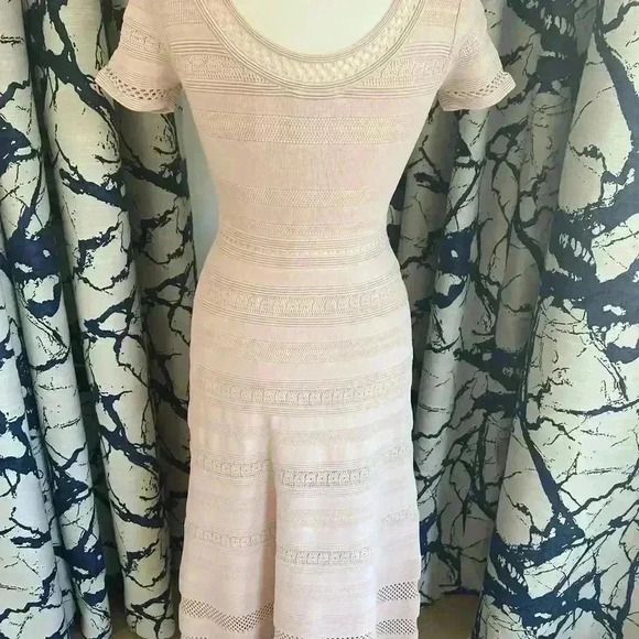 Sandro Paris A-Line mid length knit dress, size 42 or M in USA size. - Picture 6 of 10